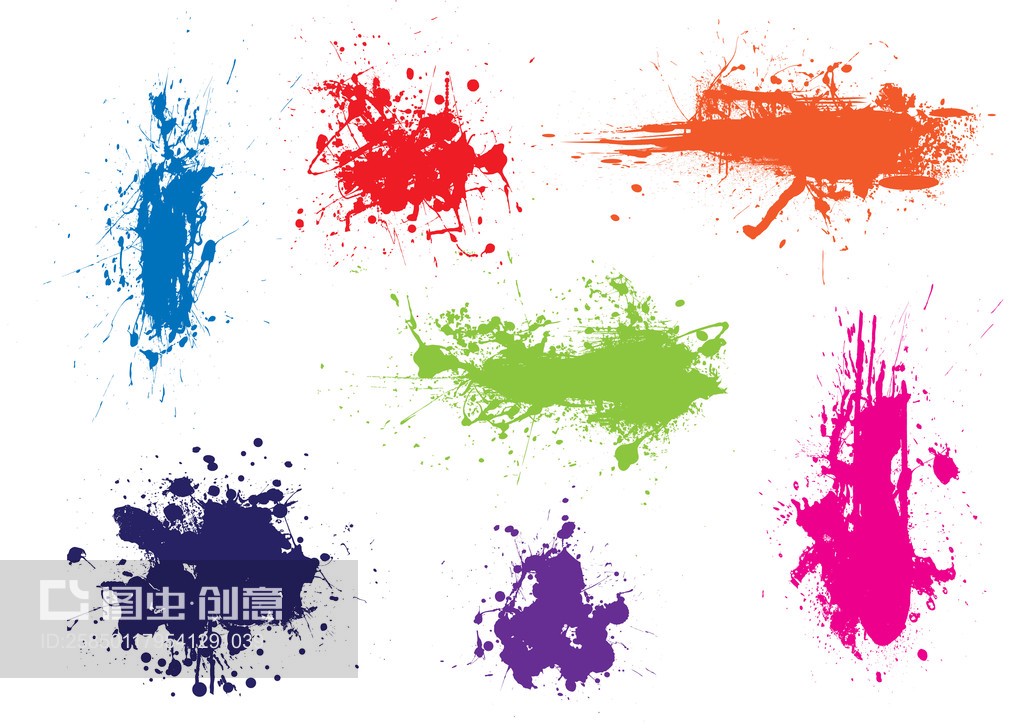 油墨飛濺垃圾色I(xiàn)nk splat grunge colour